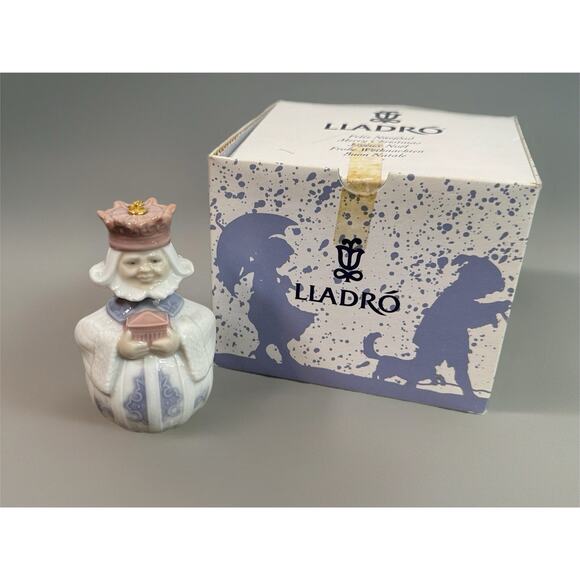 LLADRO Porcelain KING MELCHIOR #6341 In Original Box Christmas Ornament 1998 - Picture 1 of 11